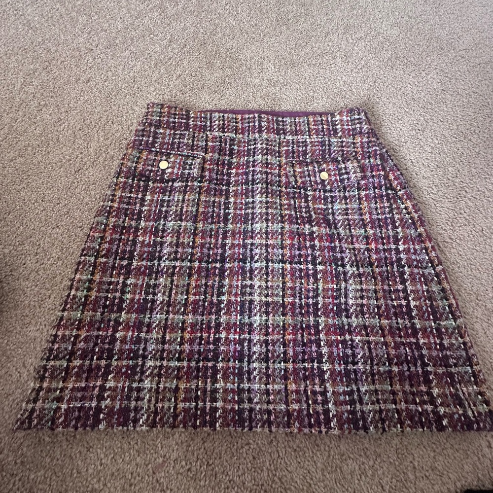 LOFT Multicolor Tweed Pencil Skirt